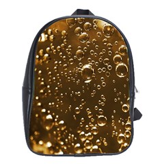 Festive Bubbles Sparkling Wine Champagne Golden Water Drops School Bags(large)  by yoursparklingshop