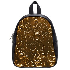 Festive Bubbles Sparkling Wine Champagne Golden Water Drops School Bags (small) 