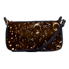 Festive Bubbles Sparkling Wine Champagne Golden Water Drops Shoulder Clutch Bags by yoursparklingshop