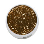 Festive Bubbles Sparkling Wine Champagne Golden Water Drops 4-Port USB Hub (One Side) Front