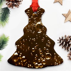 Festive Bubbles Sparkling Wine Champagne Golden Water Drops Ornament (christmas Tree)  by yoursparklingshop