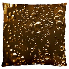 Festive Bubbles Sparkling Wine Champagne Golden Water Drops Standard Flano Cushion Case (two Sides) by yoursparklingshop