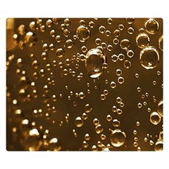 Festive Bubbles Sparkling Wine Champagne Golden Water Drops Double Sided Flano Blanket (small)  by yoursparklingshop