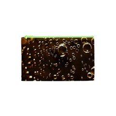 Festive Bubbles Sparkling Wine Champagne Golden Water Drops Cosmetic Bag (xs) by yoursparklingshop