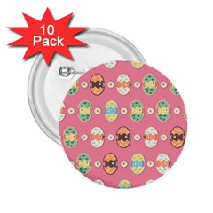 Cute Eggs Pattern 2 25  Buttons (10 Pack) 