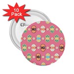 Cute Eggs Pattern 2.25  Buttons (10 pack)  Front