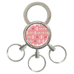 Cute Eggs Pattern 3-ring Key Chains by linceazul