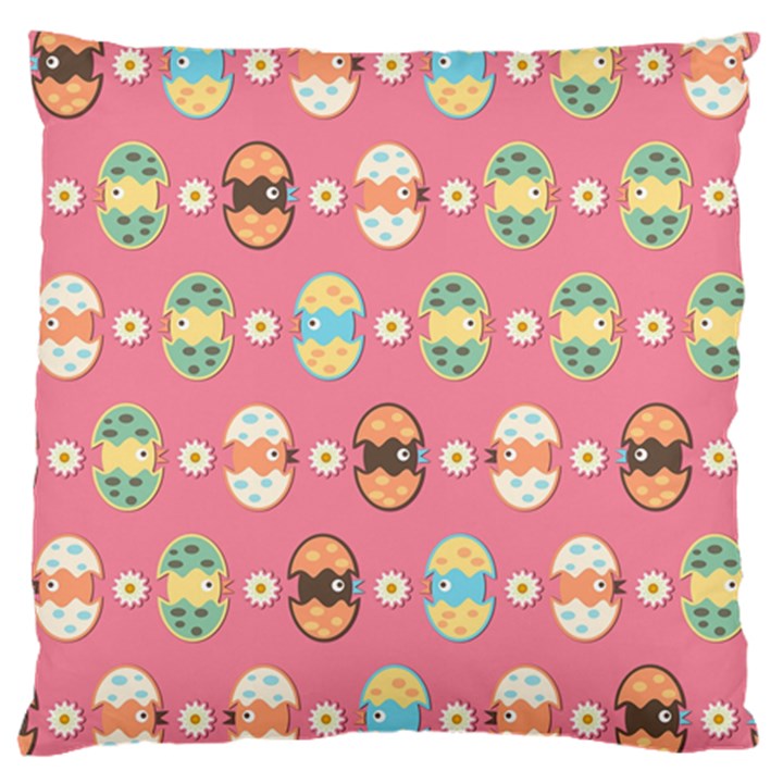 Cute Eggs Pattern Large Cushion Case (Two Sides)