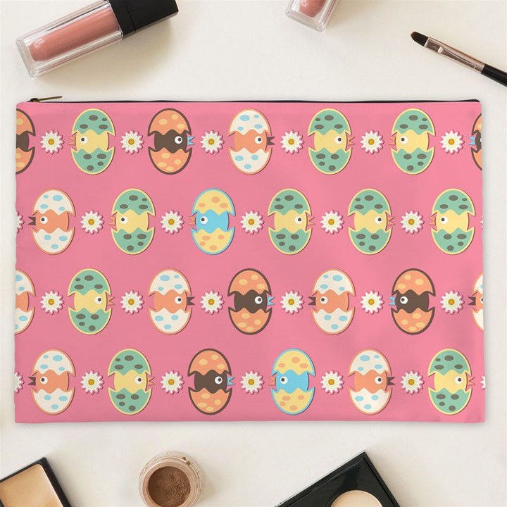 Cute Eggs Pattern Cosmetic Bag (XXL) 