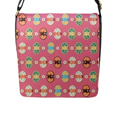 Cute Eggs Pattern Flap Messenger Bag (l)  by linceazul