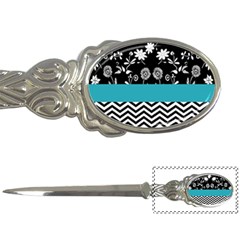 Flowers Turquoise Pattern Floral Letter Openers by BangZart