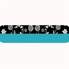 Flowers Turquoise Pattern Floral Large Bar Mats by BangZart