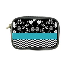 Flowers Turquoise Pattern Floral Coin Purse by BangZart