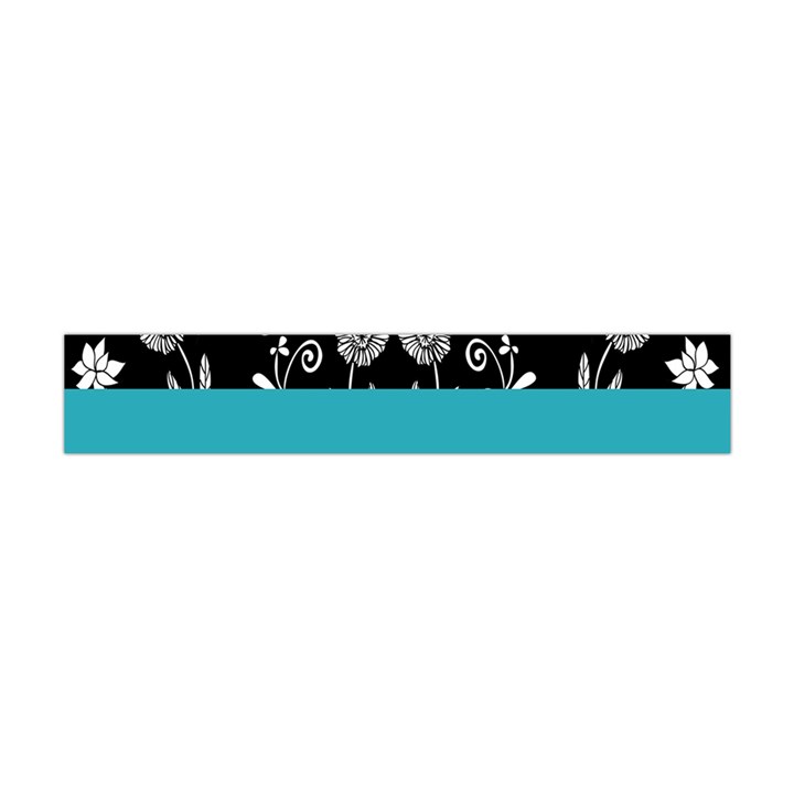 Flowers Turquoise Pattern Floral Flano Scarf (Mini)