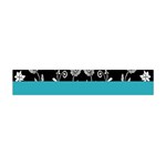 Flowers Turquoise Pattern Floral Flano Scarf (Mini) Back