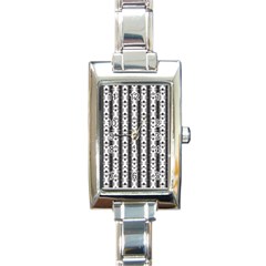 Pattern Background Texture Black Rectangle Italian Charm Watch by BangZart