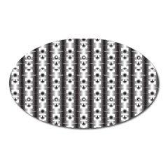 Pattern Background Texture Black Oval Magnet by BangZart