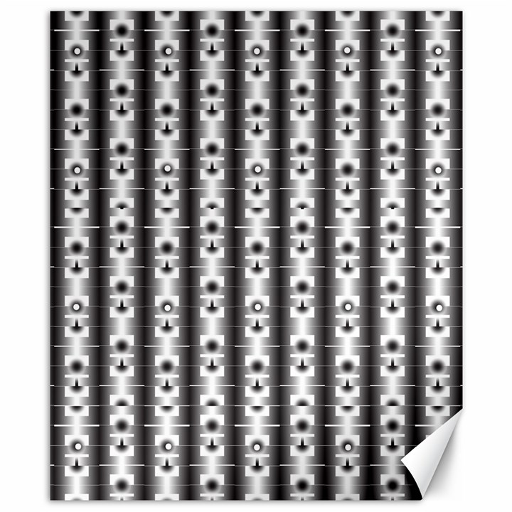 Pattern Background Texture Black Canvas 8  x 10 