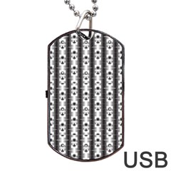 Pattern Background Texture Black Dog Tag Usb Flash (two Sides) by BangZart