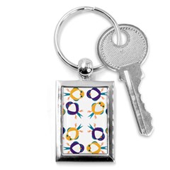 Pattern Circular Birds Key Chains (rectangle)  by BangZart