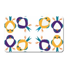 Pattern Circular Birds Magnet (rectangular) by BangZart