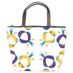 Pattern Circular Birds Bucket Bags by BangZart