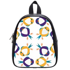 Pattern Circular Birds School Bags (small)  by BangZart