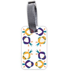 Pattern Circular Birds Luggage Tags (one Side)  by BangZart