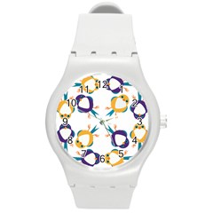 Pattern Circular Birds Round Plastic Sport Watch (m) by BangZart