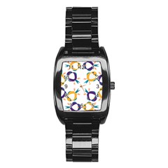 Pattern Circular Birds Stainless Steel Barrel Watch by BangZart