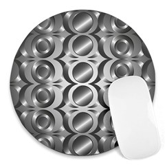 Metal Circle Background Ring Round Mousepads by BangZart