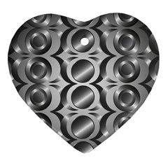 Metal Circle Background Ring Ornament (heart)