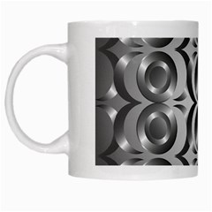 Metal Circle Background Ring White Mugs by BangZart