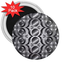 Metal Circle Background Ring 3  Magnets (10 Pack)  by BangZart