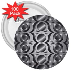 Metal Circle Background Ring 3  Buttons (100 Pack)  by BangZart