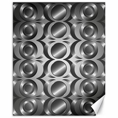 Metal Circle Background Ring Canvas 11  X 14   by BangZart