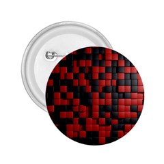 Black Red Tiles Checkerboard 2 25  Buttons by BangZart