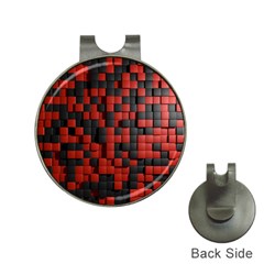 Black Red Tiles Checkerboard Hat Clips With Golf Markers by BangZart