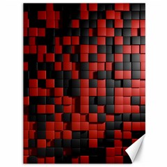 Black Red Tiles Checkerboard Canvas 36  X 48   by BangZart