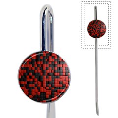 Black Red Tiles Checkerboard Book Mark by BangZart