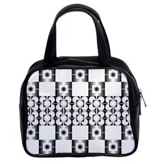 Pattern Background Texture Black Classic Handbags (2 Sides) by BangZart