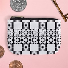 Pattern Background Texture Black Mini Coin Purses by BangZart