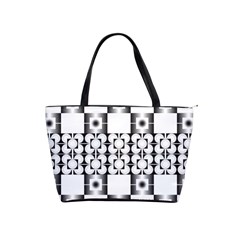 Pattern Background Texture Black Shoulder Handbags by BangZart