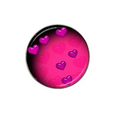 Background Heart Valentine S Day Hat Clip Ball Marker by BangZart