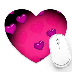 Background Heart Valentine S Day Heart Mousepads by BangZart