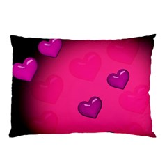 Background Heart Valentine S Day Pillow Case by BangZart