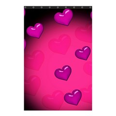 Background Heart Valentine S Day Shower Curtain 48  X 72  (small)  by BangZart