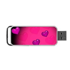 Background Heart Valentine S Day Portable Usb Flash (one Side) by BangZart