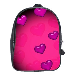 Background Heart Valentine S Day School Bags (xl)  by BangZart