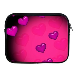 Background Heart Valentine S Day Apple Ipad 2/3/4 Zipper Cases by BangZart